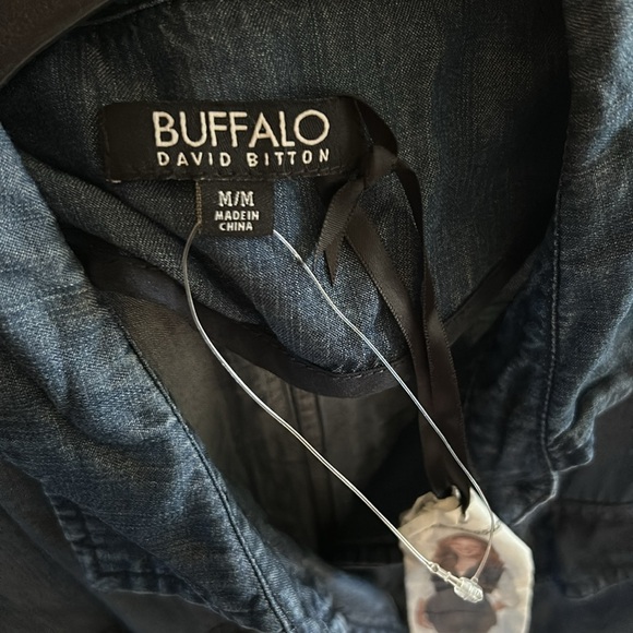 ❤️NWT.  Buffalo: David Bitton sleeveless, lightweight denim deep blue blouse. - Picture 7 of 8